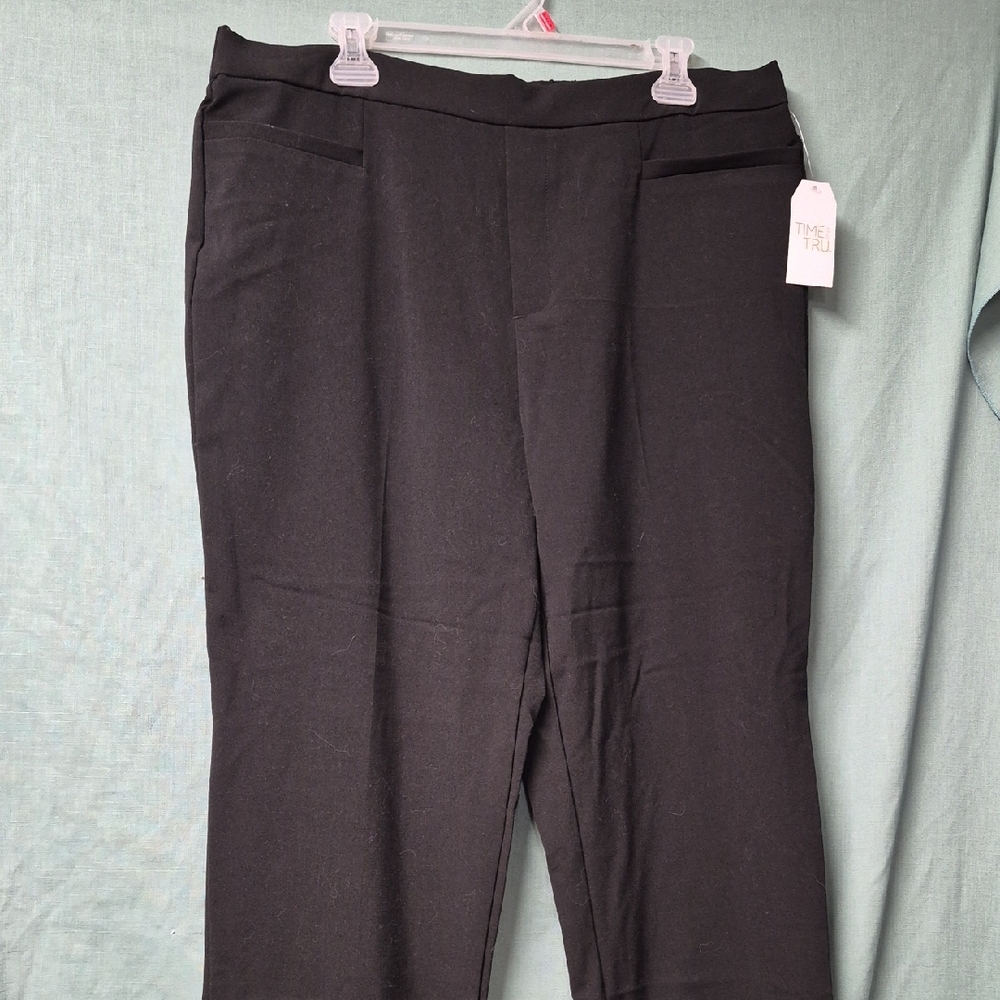 Time And True Black Women's Slack Pants XL Petite